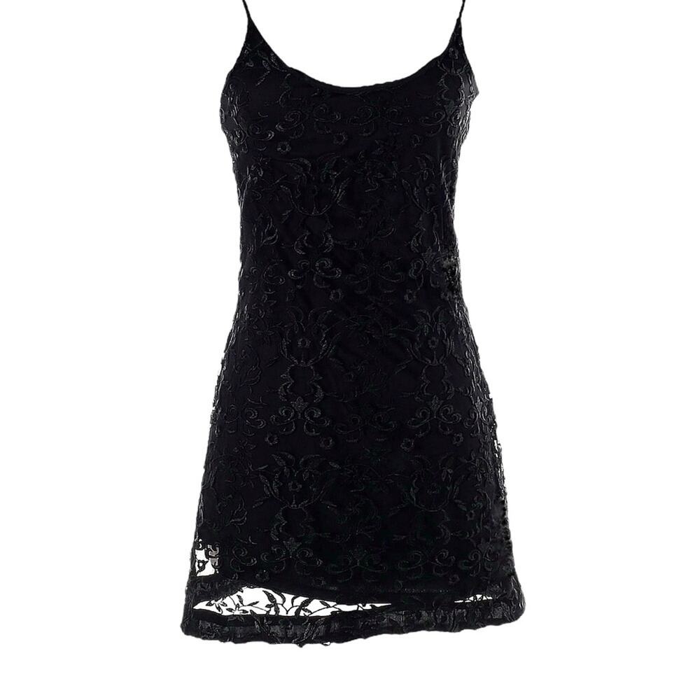 Saks Fifth Avenue Black Floral Lace Dress Petite Size Small New With Tags